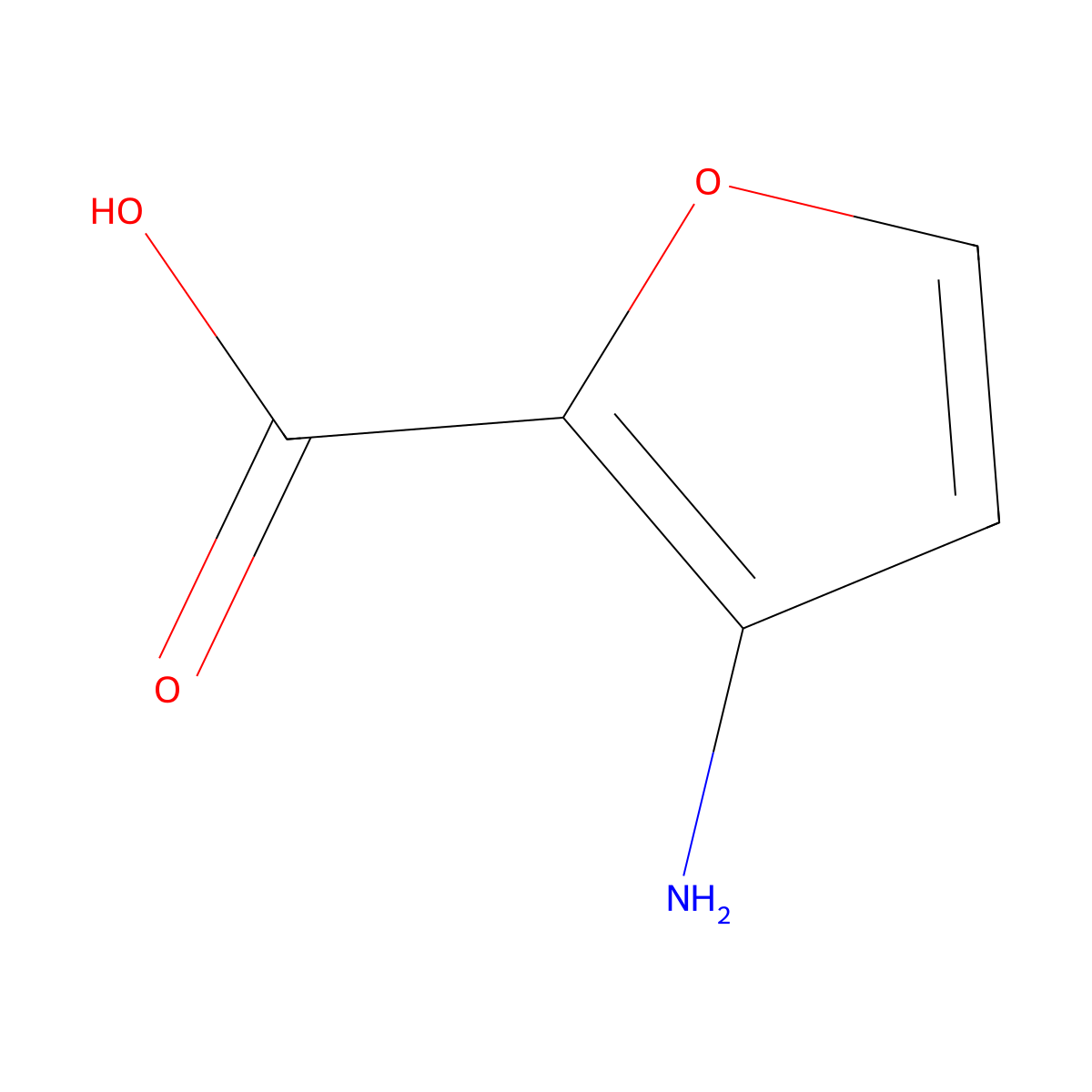 3-Aminofuran-2-carboxylic acid molecular structure, CAS 1260849-97-5