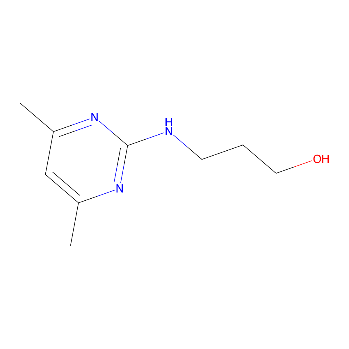 3-[(4,6-Dimethylpyrimidin-2-yl)amino]propan-1-ol molecular structure, CAS 126085-68-5