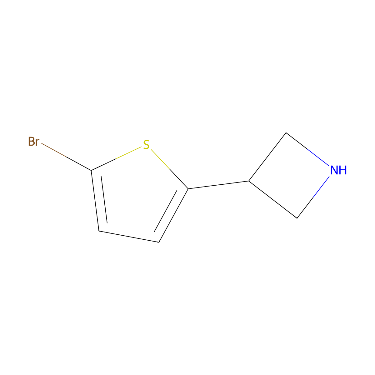 3-(5-Bromothiophen-2-yl)azetidine molecular structure, CAS 1260850-37-0