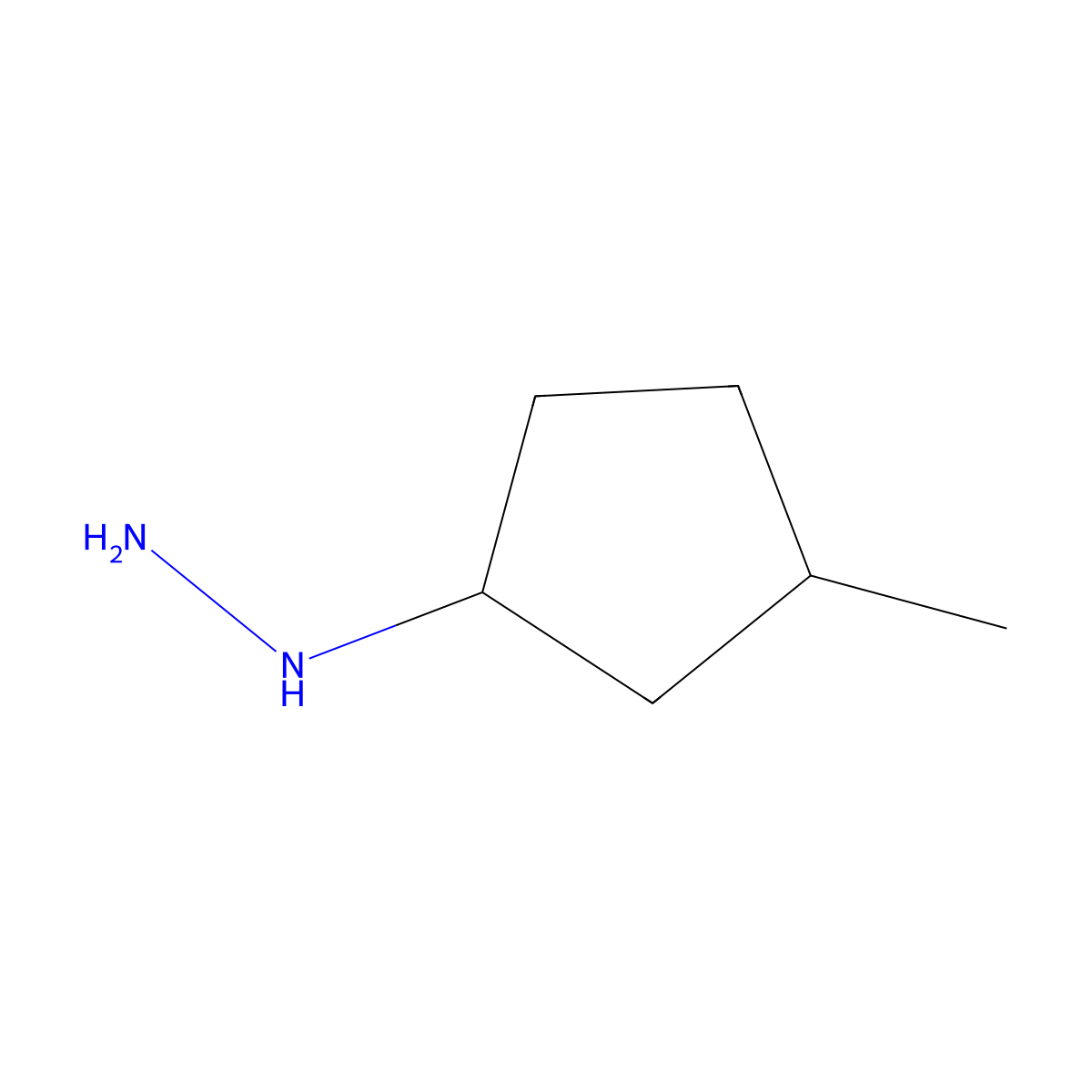 1-(3-Methylcyclopentyl)hydrazine molecular structure, CAS 1260850-39-2