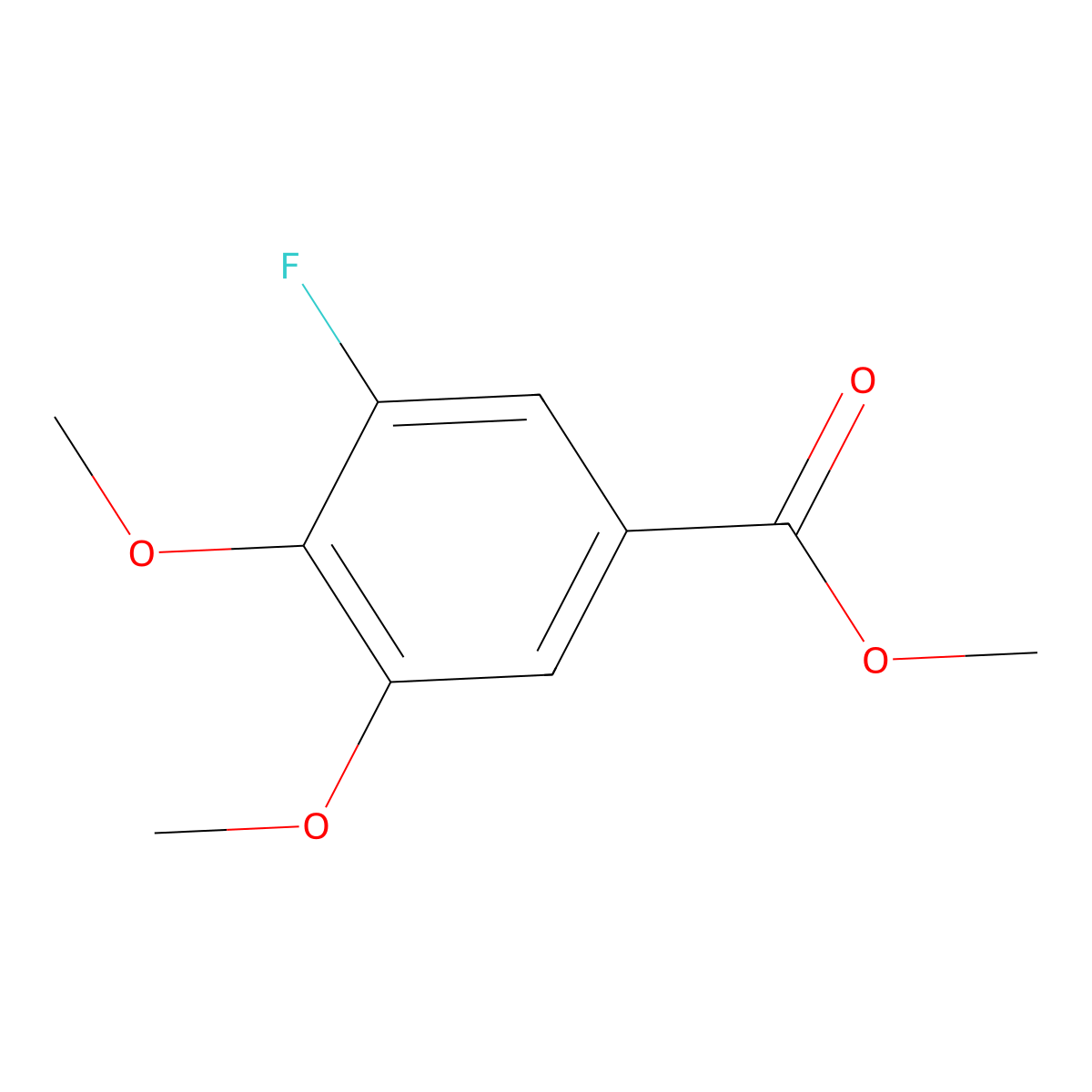 Methyl 3-fluoro-4,5-dimethoxybenzoate molecular structure, CAS 1260850-42-7