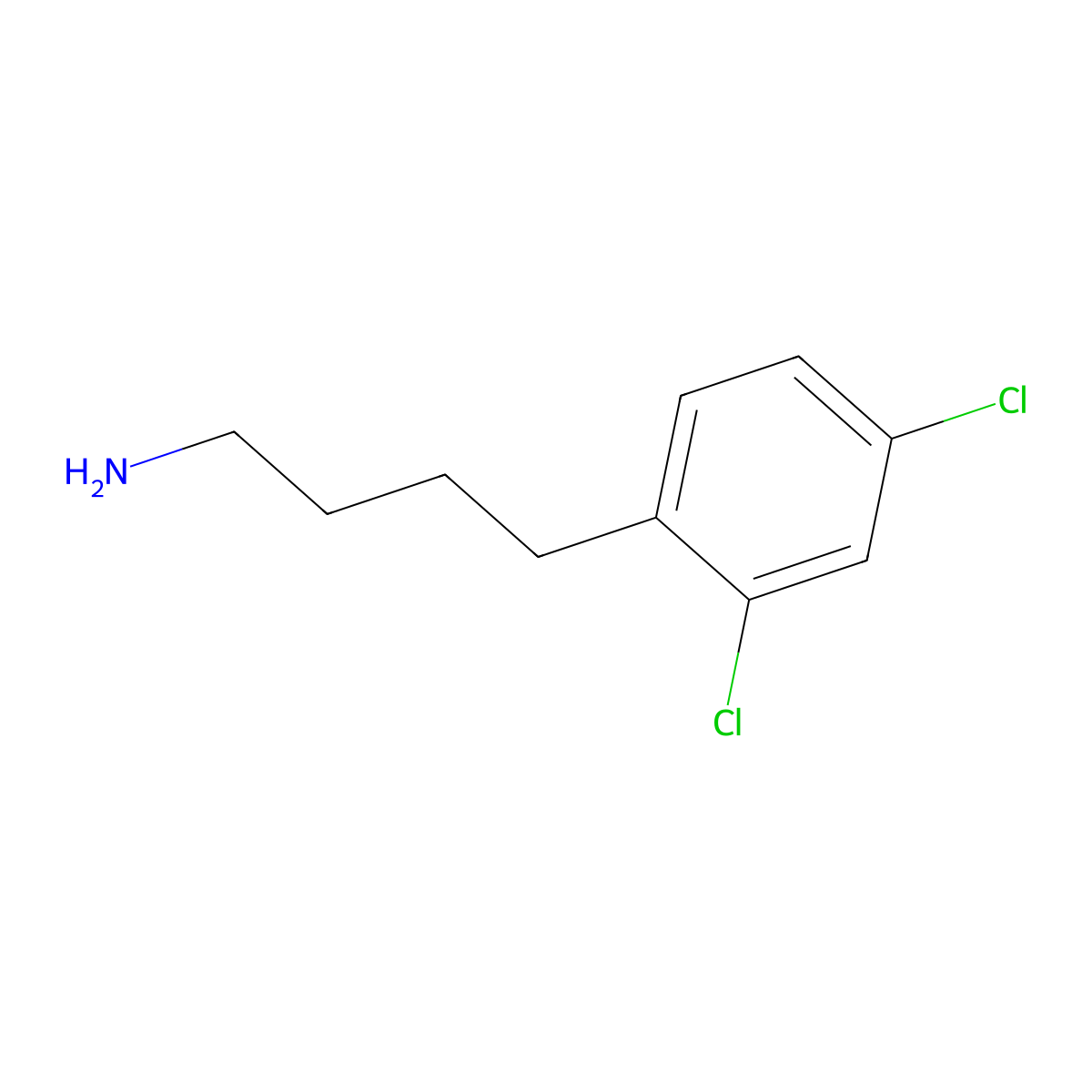 4-(2,4-Dichlorophenyl)butan-1-amine molecular structure, CAS 1260850-53-0