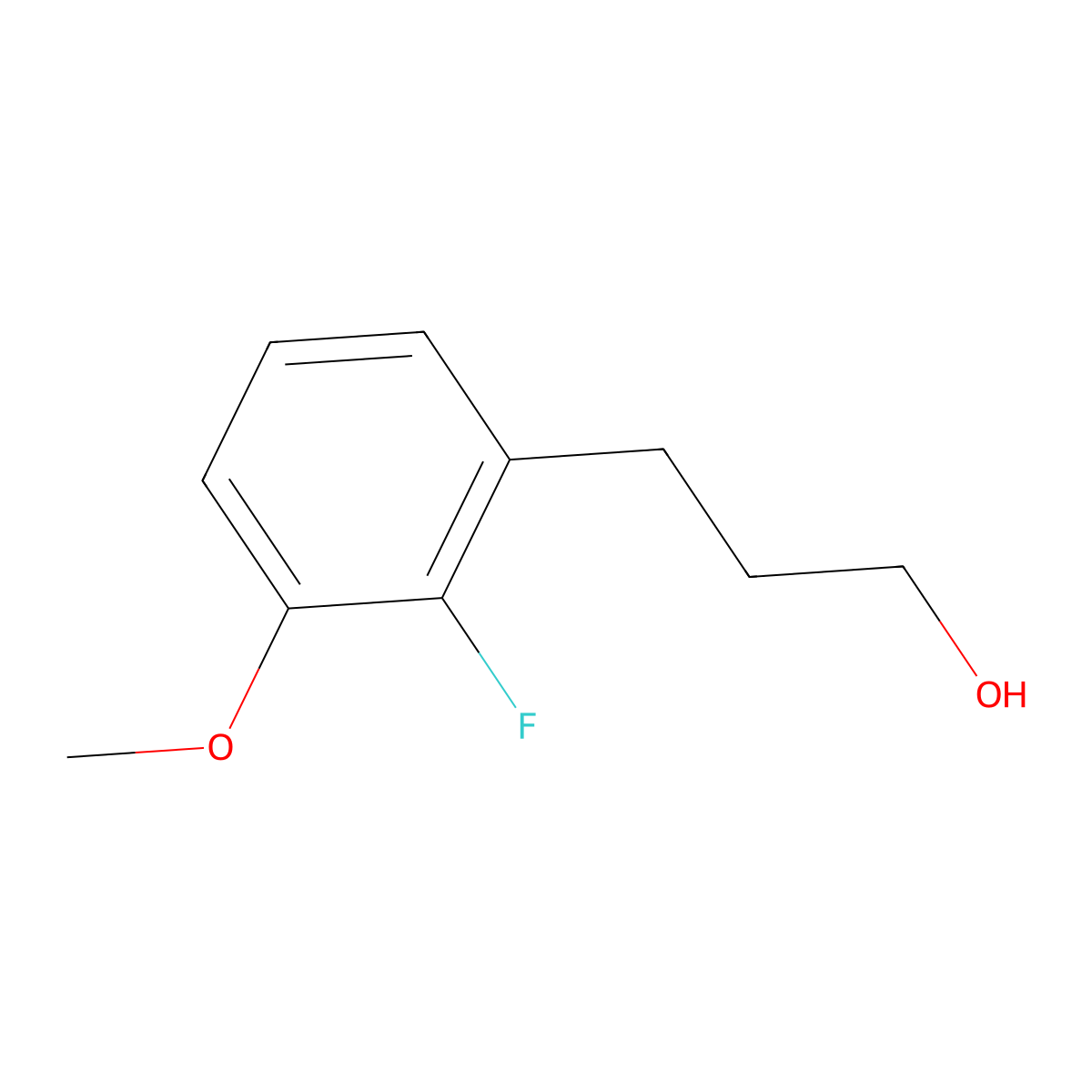 3-(2-Fluoro-3-methoxy-phenyl)-propan-1-OL molecular structure, CAS 1260850-58-5