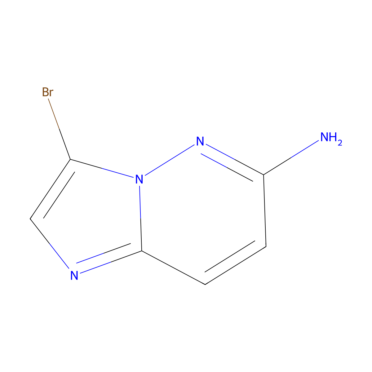 3-Bromoimidazo(1,2-b)pyridazin-6-amine molecular structure, CAS 1260850-70-1