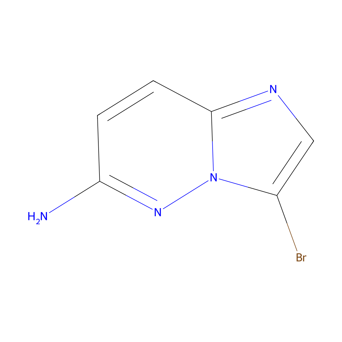 3-Bromoimidazo(1,2-b)pyridazin-6-amine molecular structure, CAS 1260850-70-1