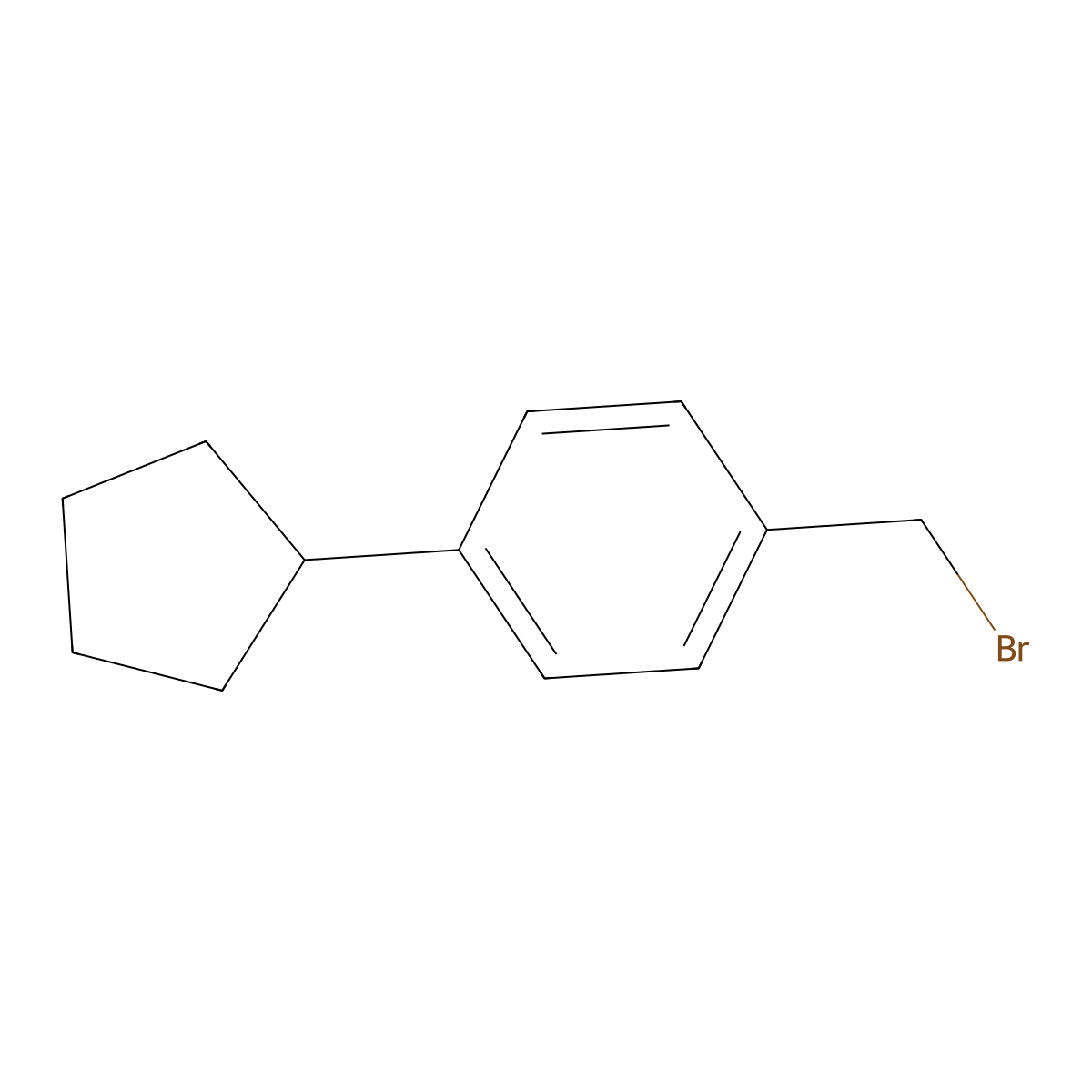 1-(Bromomethyl)-4-cyclopentylbenzene molecular structure, CAS 1260851-03-3