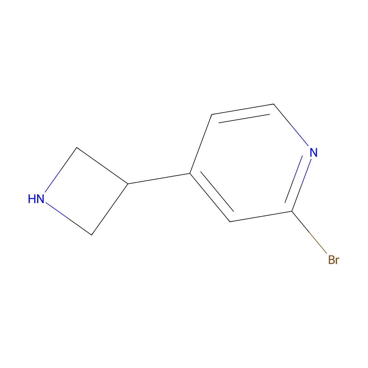 4-(Azetidin-3-yl)-2-bromopyridine molecular structure, CAS 1260852-57-0