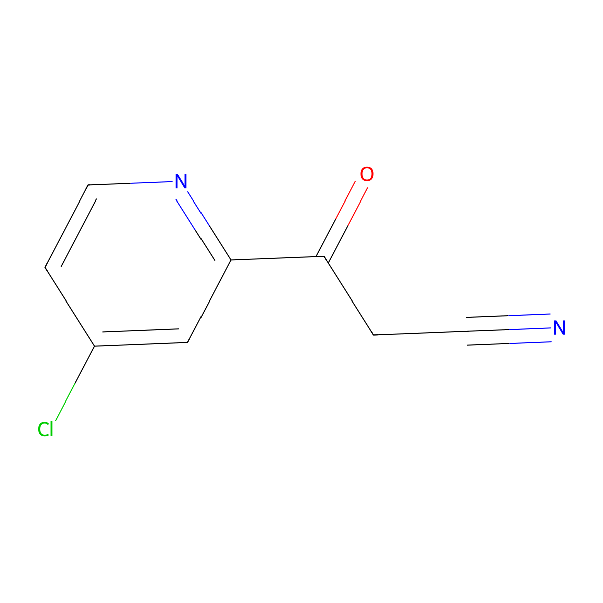 3-(4-Chloropyridin-2-yl)-3-oxopropanenitrile molecular structure, CAS 1260853-44-8