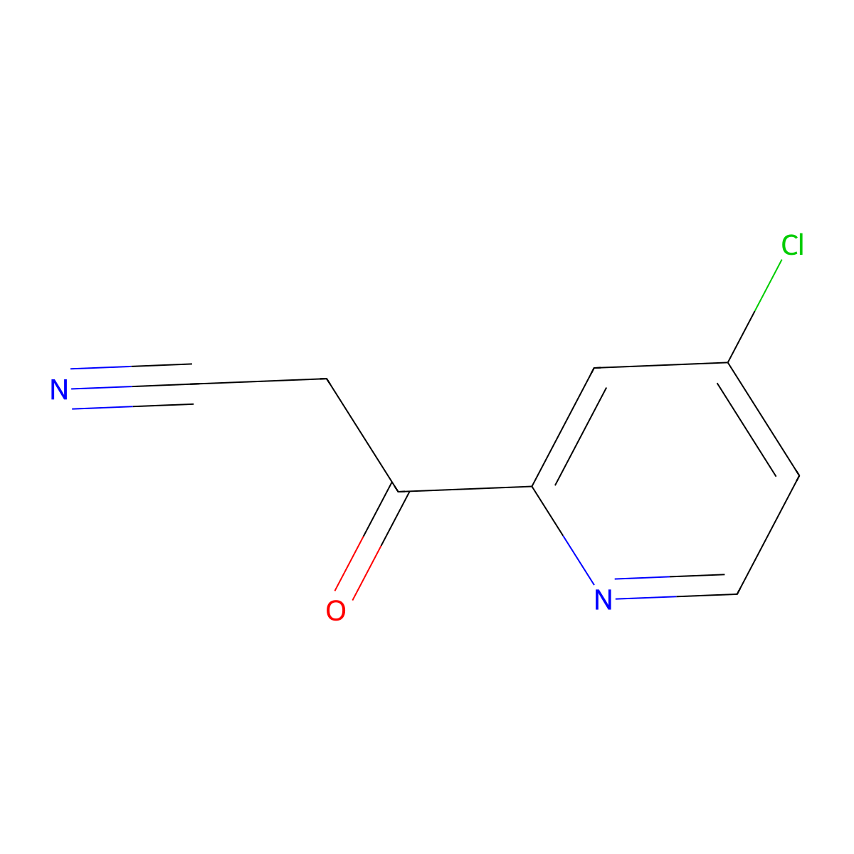 3-(4-Chloropyridin-2-yl)-3-oxopropanenitrile molecular structure, CAS 1260853-44-8