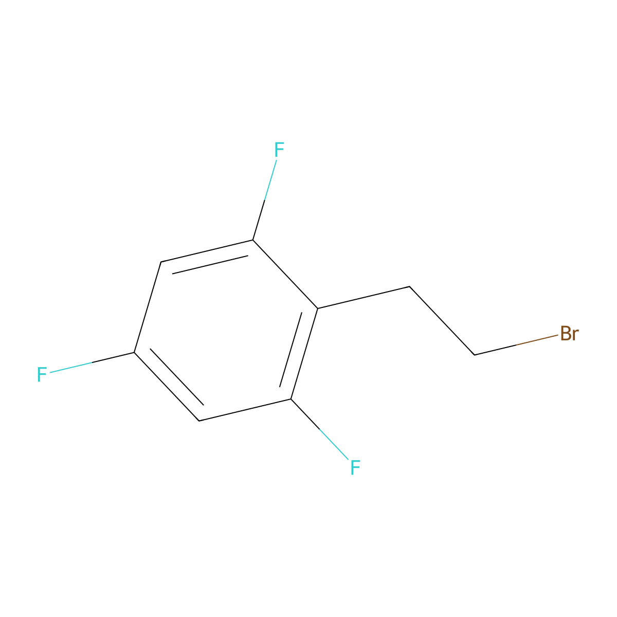 2-(2-Bromoethyl)-1,3,5-trifluorobenzene molecular structure, CAS 1260853-47-1
