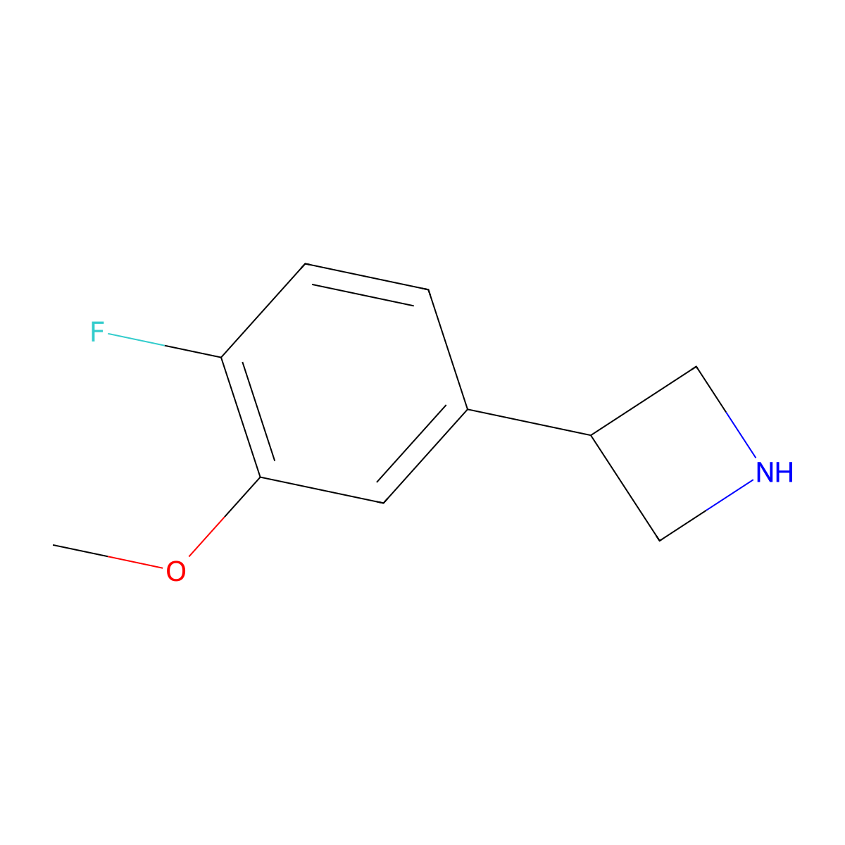 3-(4-Fluoro-3-methoxyphenyl)azetidine molecular structure, CAS 1260854-08-7