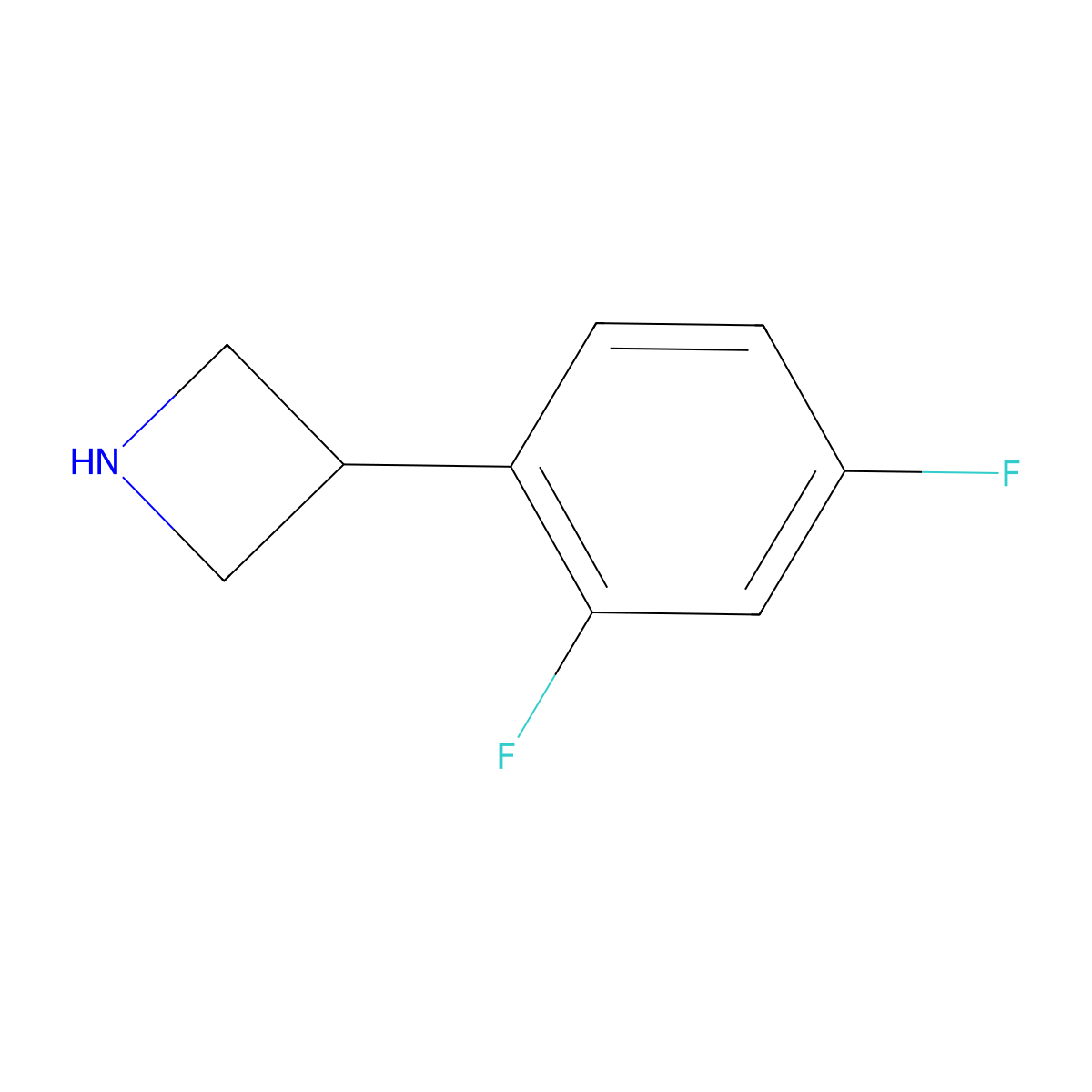 3-(2,4-Difluorophenyl)azetidine molecular structure, CAS 1260854-32-7
