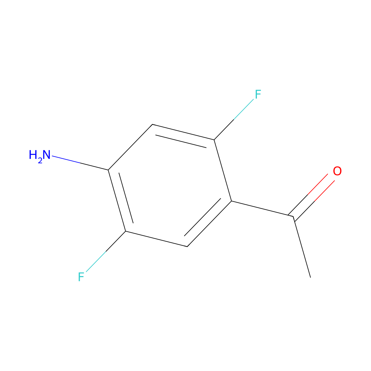 1-(4-Amino-2,5-difluoro-phenyl)-ethanone molecular structure, CAS 1260854-77-0