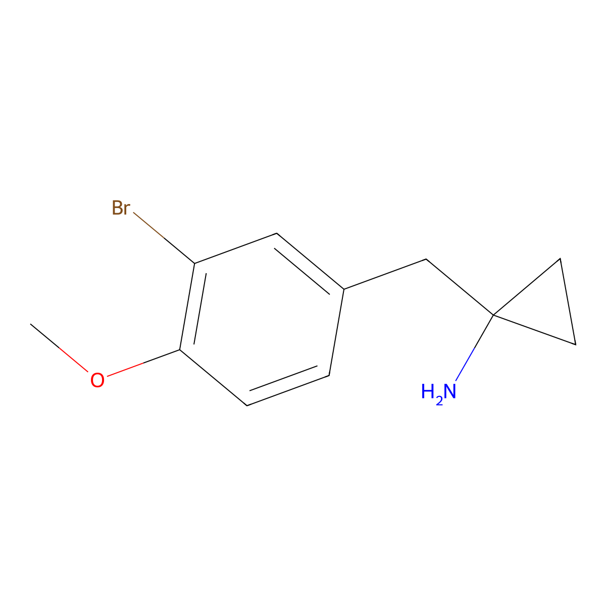 1-(3-Bromo-4-methoxybenzyl)cyclopropan-1-amine molecular structure, CAS 1260854-95-2