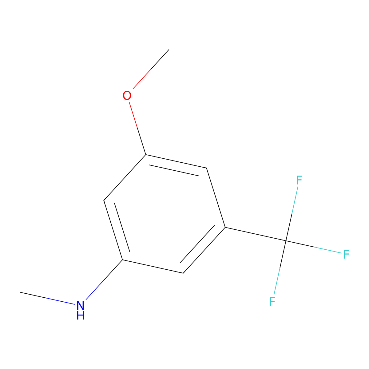 3-methoxy-N-methyl-5-(trifluoromethyl)aniline molecular structure, CAS 1260854-98-5