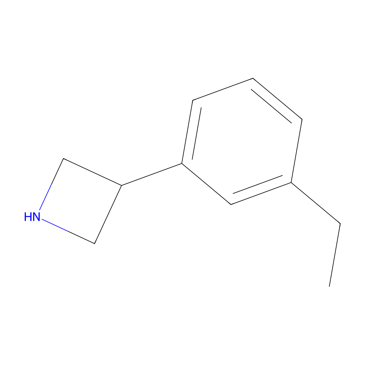 3-(3-Ethylphenyl)azetidine molecular structure, CAS 1260856-29-8