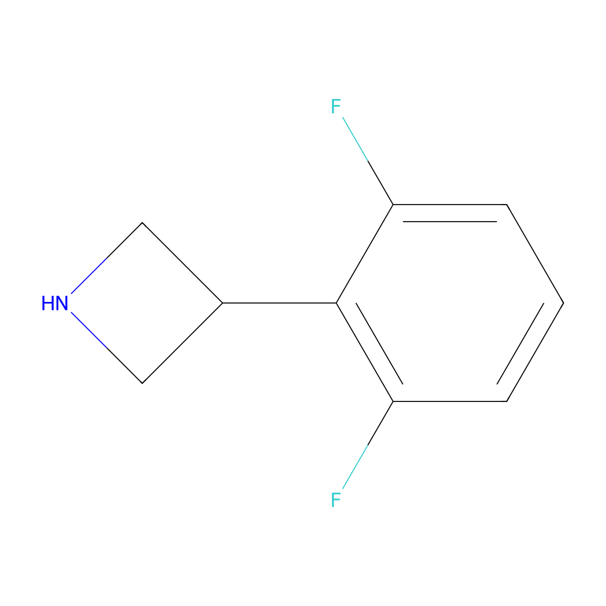 3-(2,6-Difluorophenyl)azetidine molecular structure, CAS 1260858-79-4
