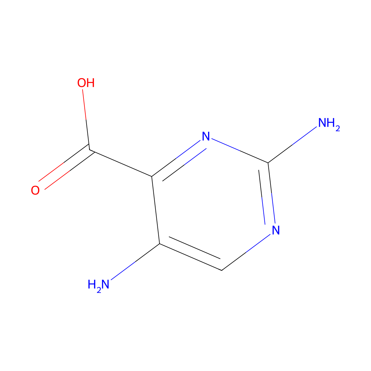2,5-Diaminopyrimidine-4-carboxylic acid molecular structure, CAS 1260859-20-8