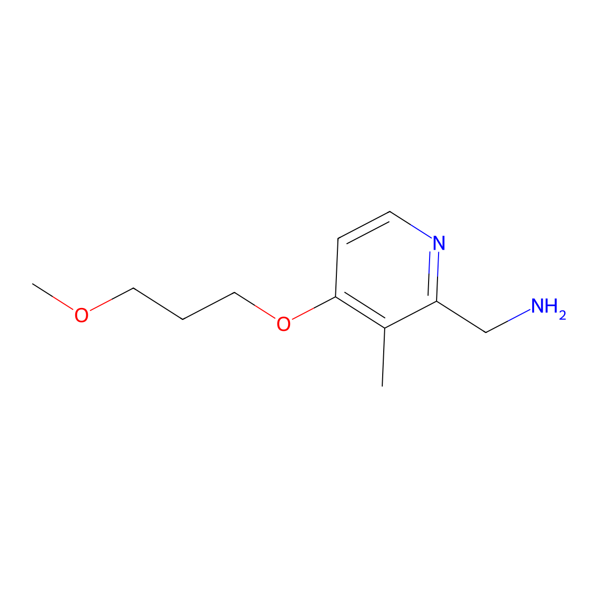 (4-(3-Methoxypropoxy)-3-methylpyridin-2-yl)methanamine molecular structure, CAS 1260859-24-2