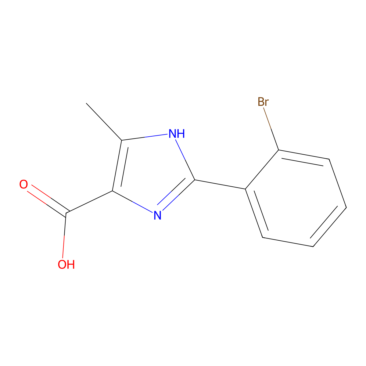 2-(2-Bromophenyl)-4-methyl-1H-imidazole-5-carboxylic acid molecular structure, CAS 1260859-31-1
