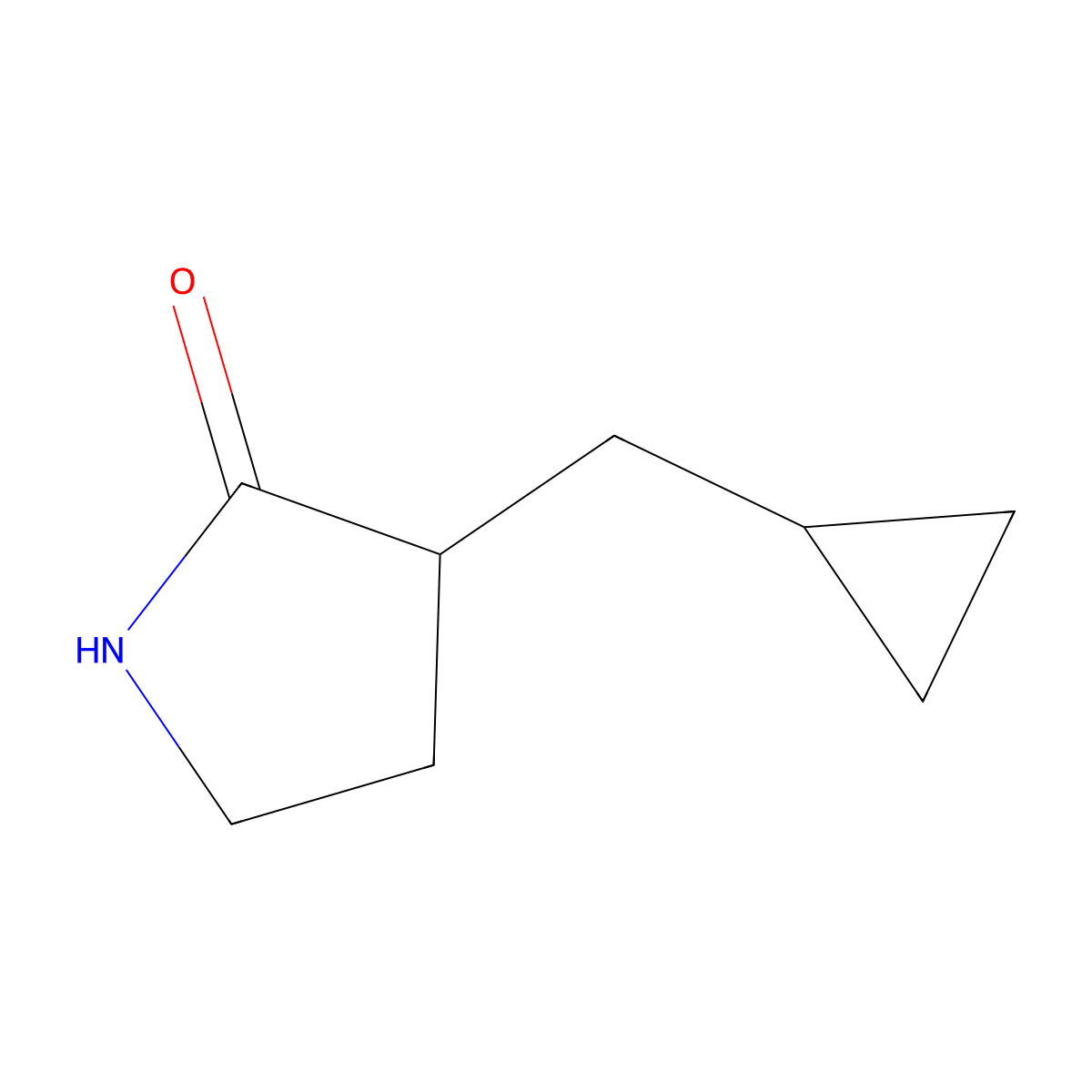 3-(Cyclopropylmethyl)pyrrolidin-2-one molecular structure, CAS 1260859-39-9