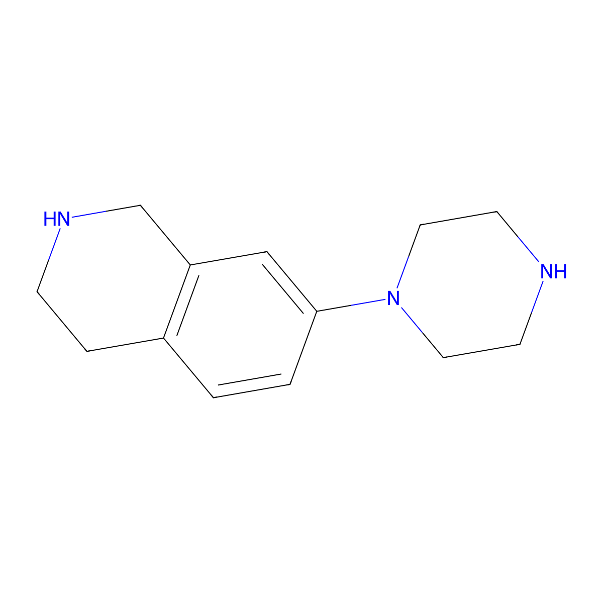 7-(Piperazin-1-yl)-1,2,3,4-tetrahydroisoquinoline molecular structure, CAS 1260859-41-3