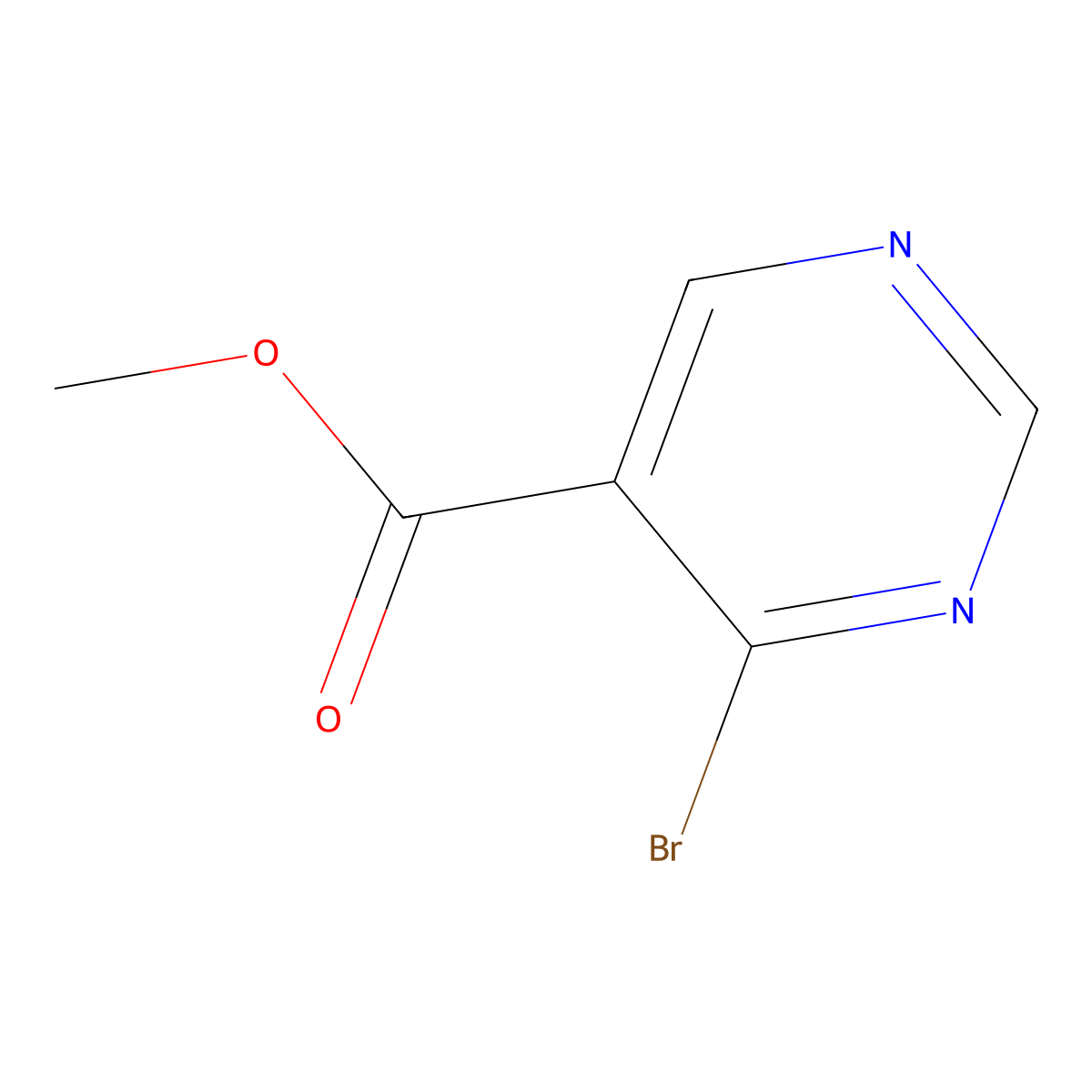 Methyl 4-bromopyrimidine-5-carboxylate molecular structure, CAS 1260859-62-8