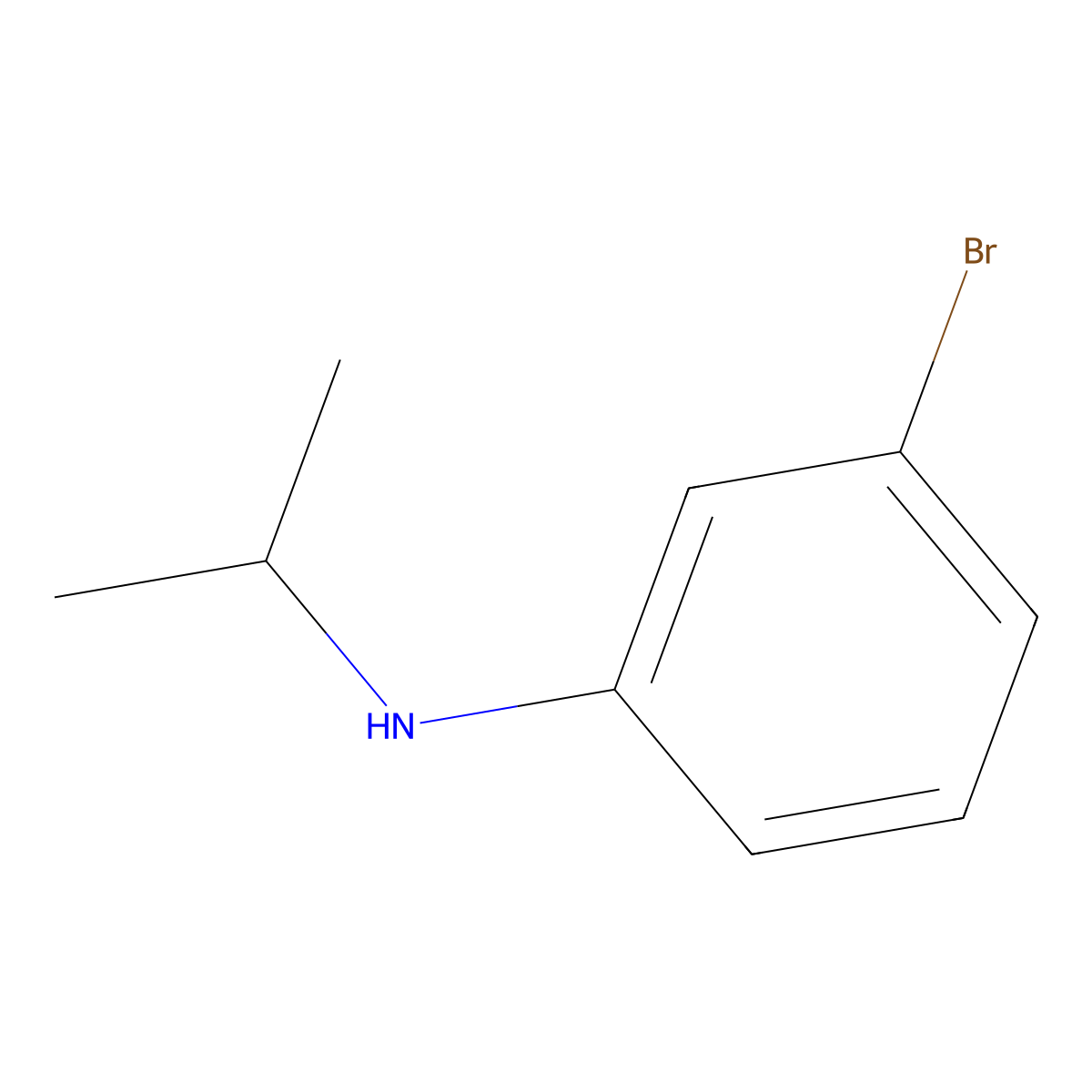3-bromo-N-(propan-2-yl)aniline molecular structure, CAS 126086-72-4