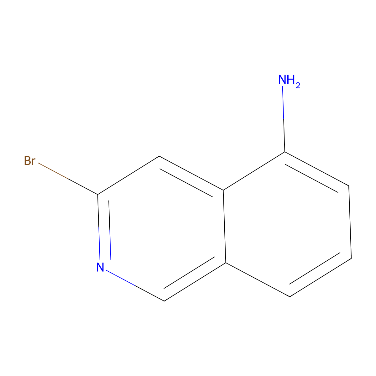 3-Bromoisoquinolin-5-amine molecular structure, CAS 1260860-64-7