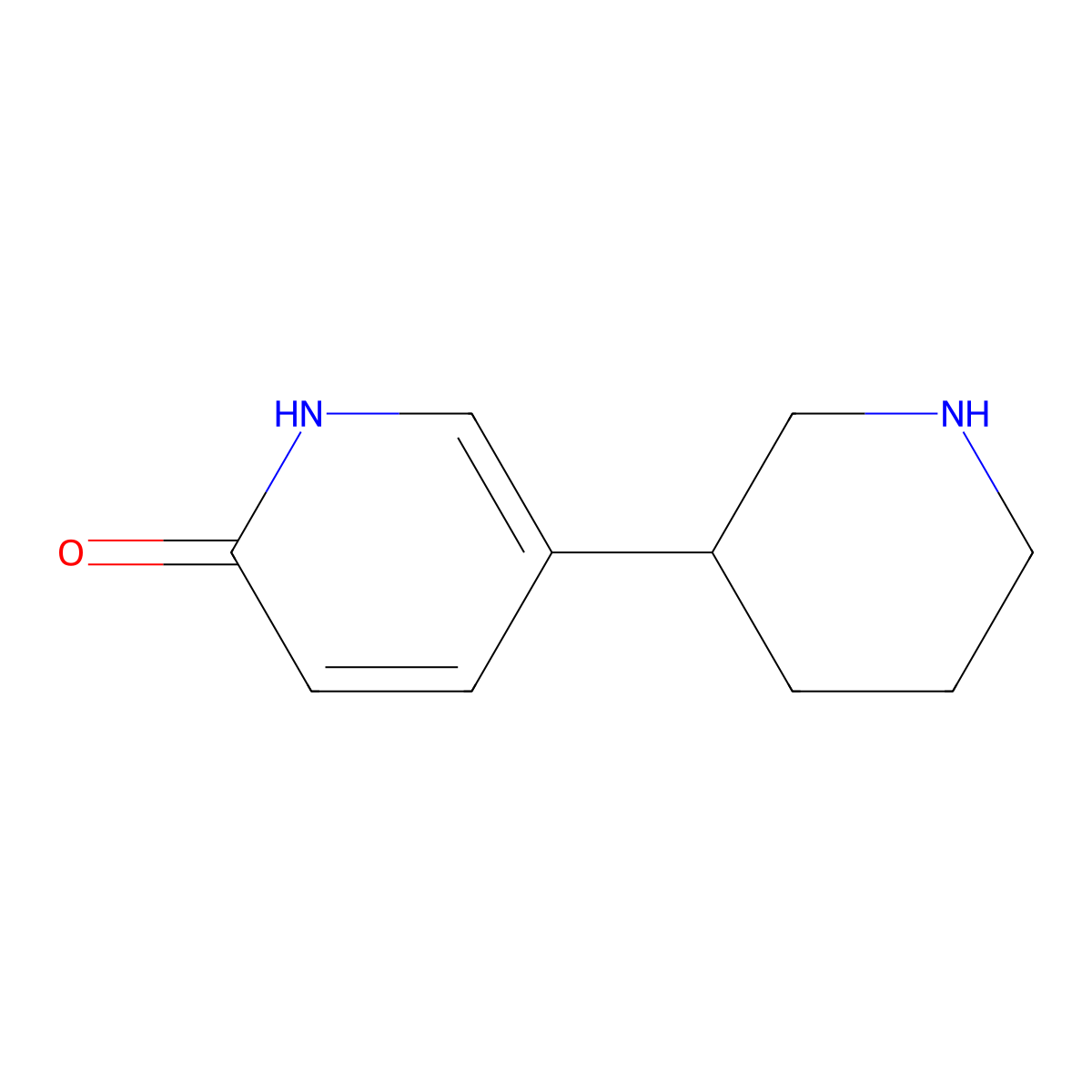 2-Hydroxy-5-(piperidin-3-yl)pyridine molecular structure, CAS 1260860-77-2