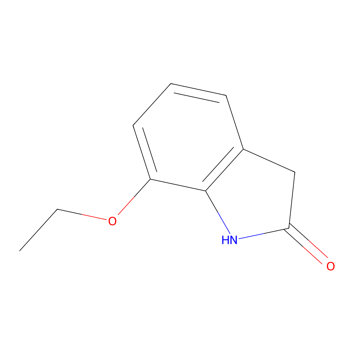 7-ethoxy-2,3-dihydro-1H-indol-2-one molecular structure, CAS 1260861-22-0