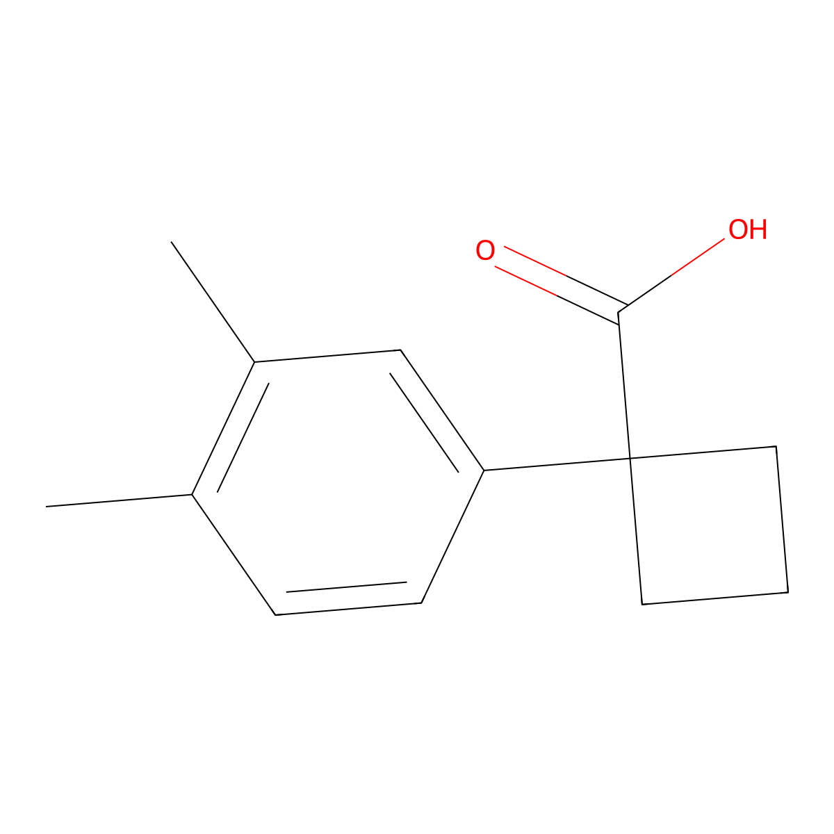1-(3,4-Dimethylphenyl)cyclobutane-1-carboxylic acid molecular structure, CAS 1260861-30-0