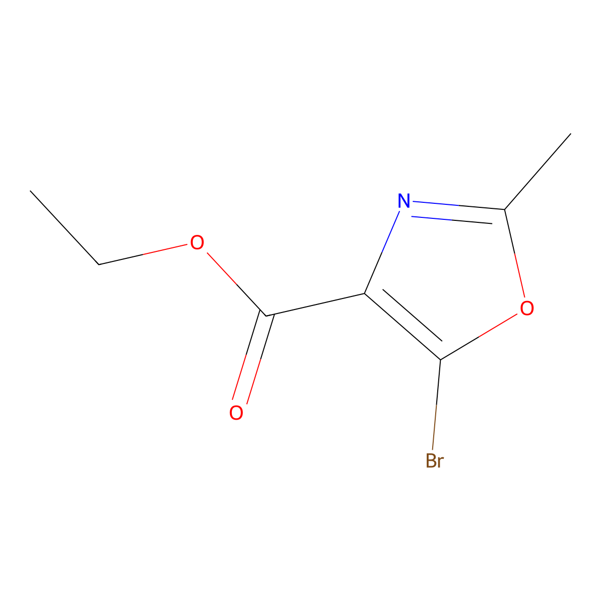 Ethyl 5-bromo-2-methyl-1,3-oxazole-4-carboxylate molecular structure, CAS 1260861-94-6