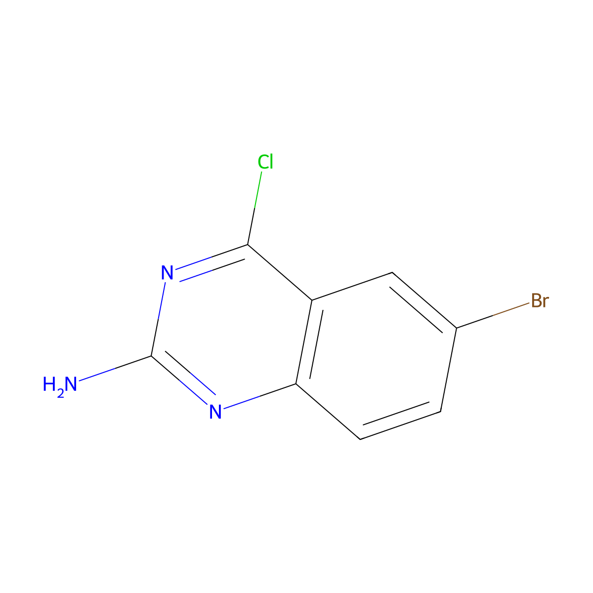 6-Bromo-4-chloroquinazolin-2-amine molecular structure, CAS 1260862-26-7