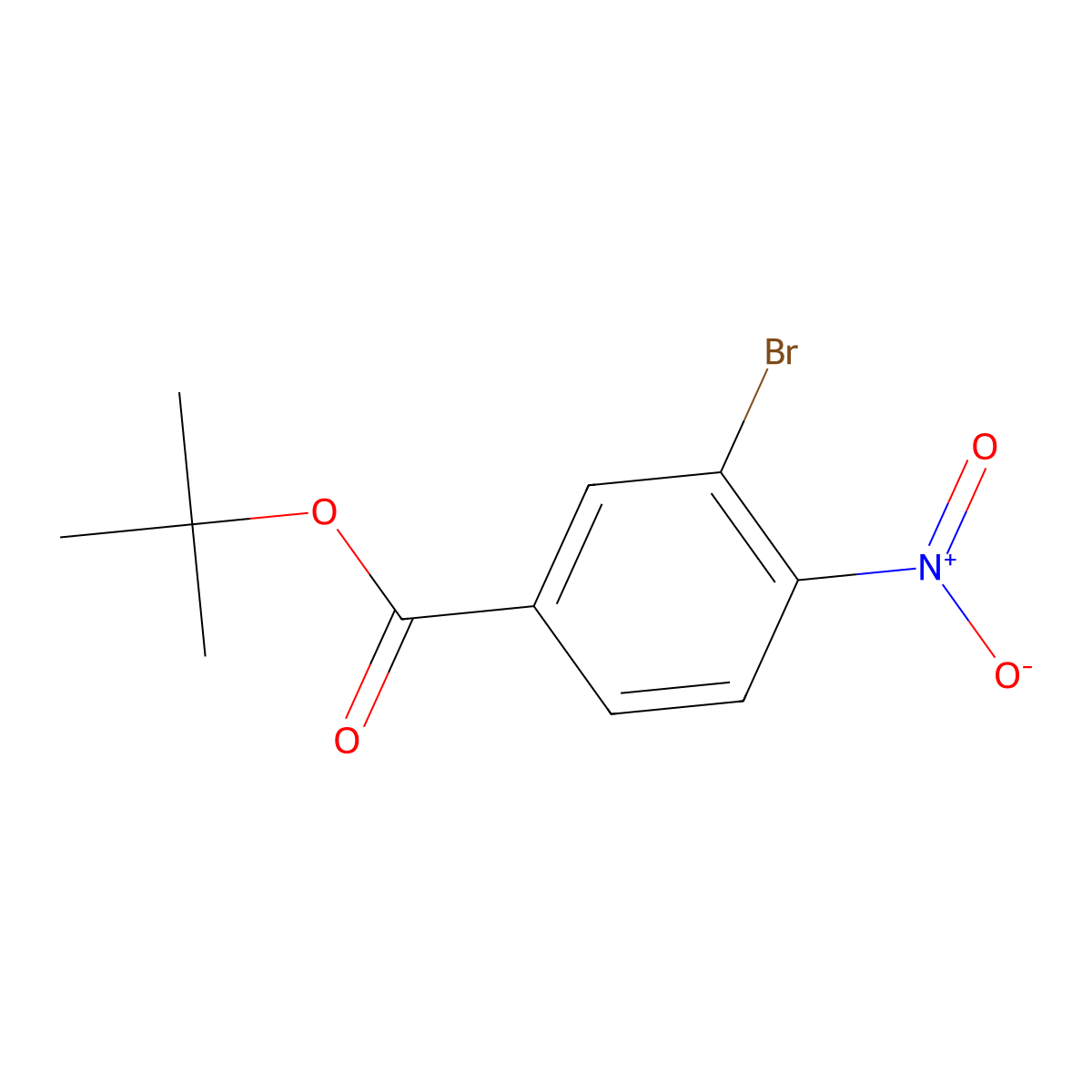 Tert-butyl 3-bromo-4-nitrobenzoate molecular structure, CAS 1260862-37-0