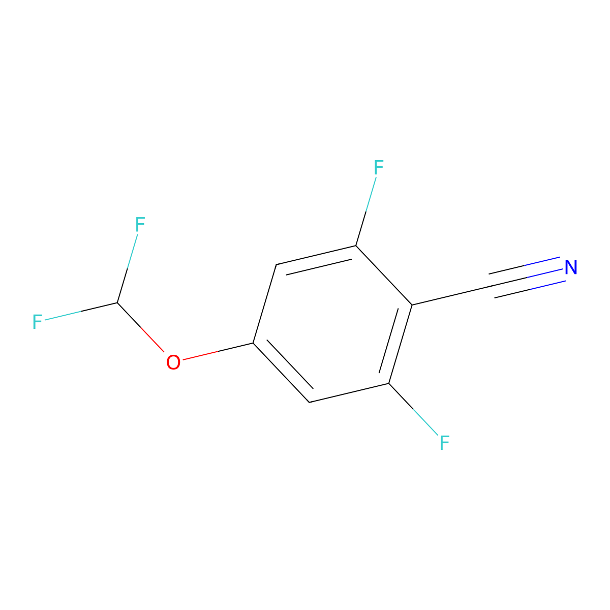 4-(Difluoromethoxy)-2,6-difluorobenzonitrile molecular structure, CAS 1260862-43-8