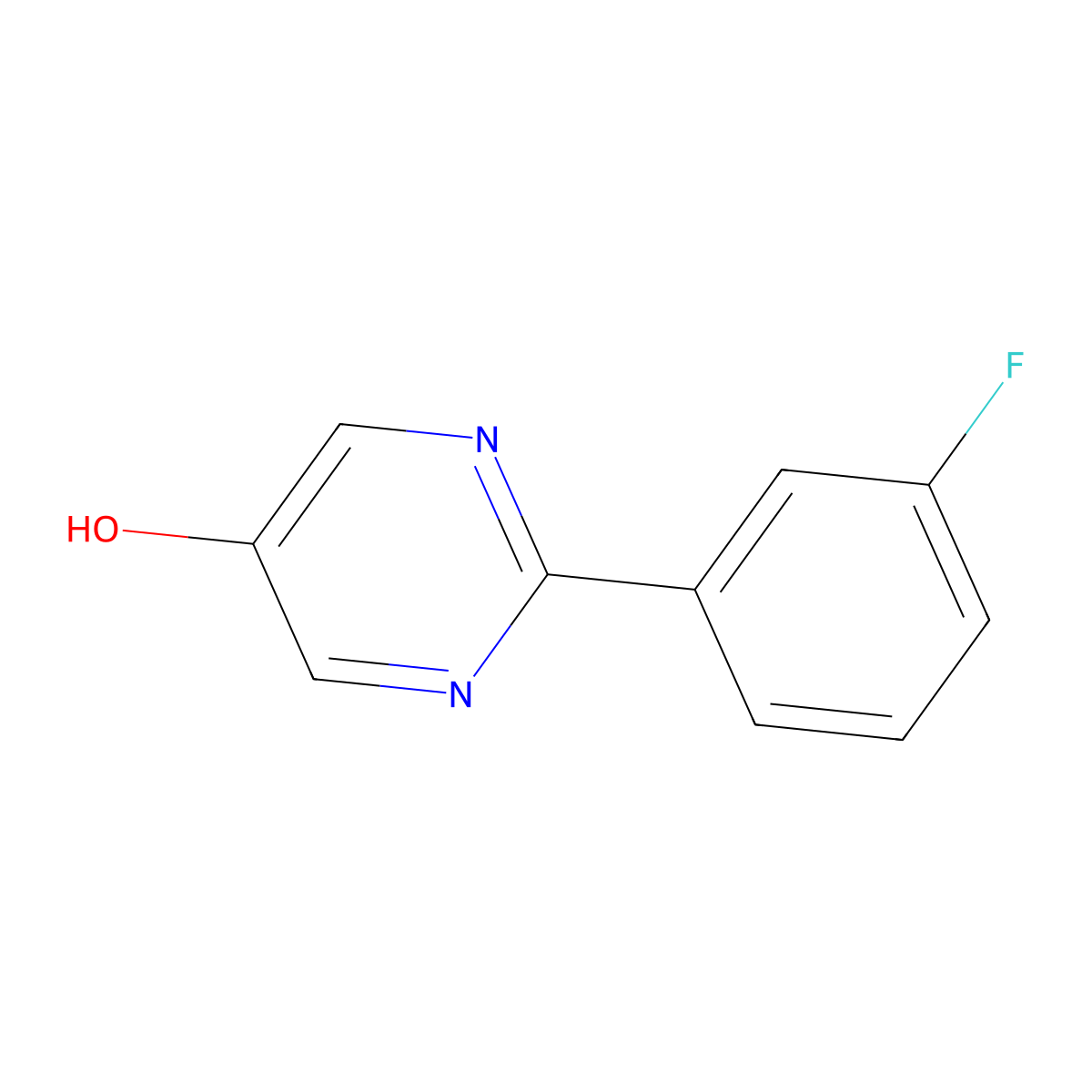 2-(3-Fluorophenyl)pyrimidin-5-ol molecular structure, CAS 1260862-62-1