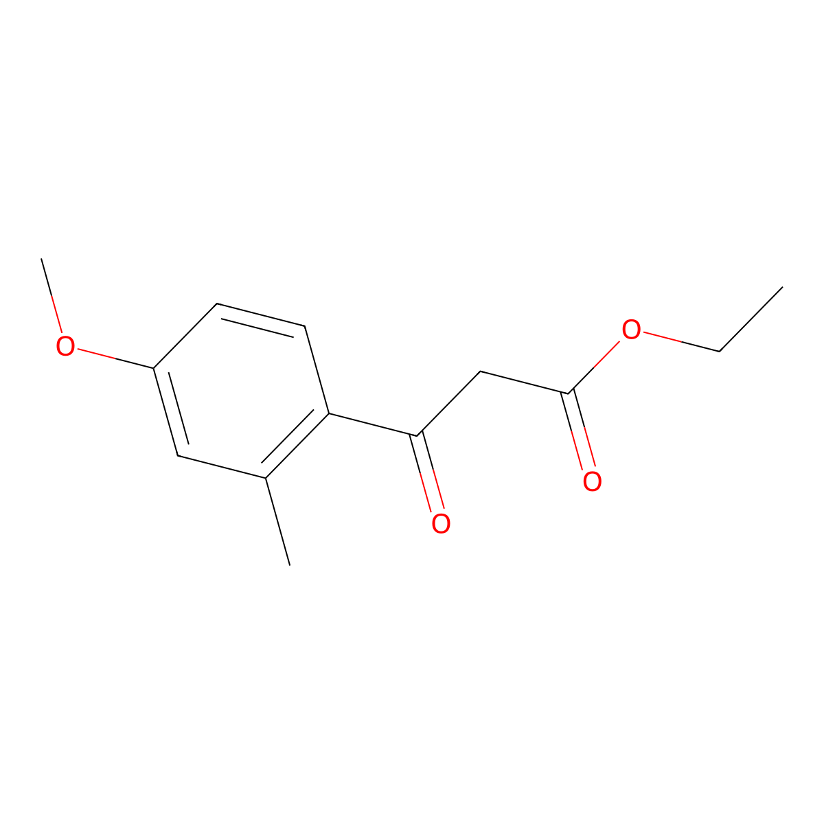 Ethyl (4-methoxy-2-methylbenzoyl)acetate molecular structure, CAS 1260862-76-7
