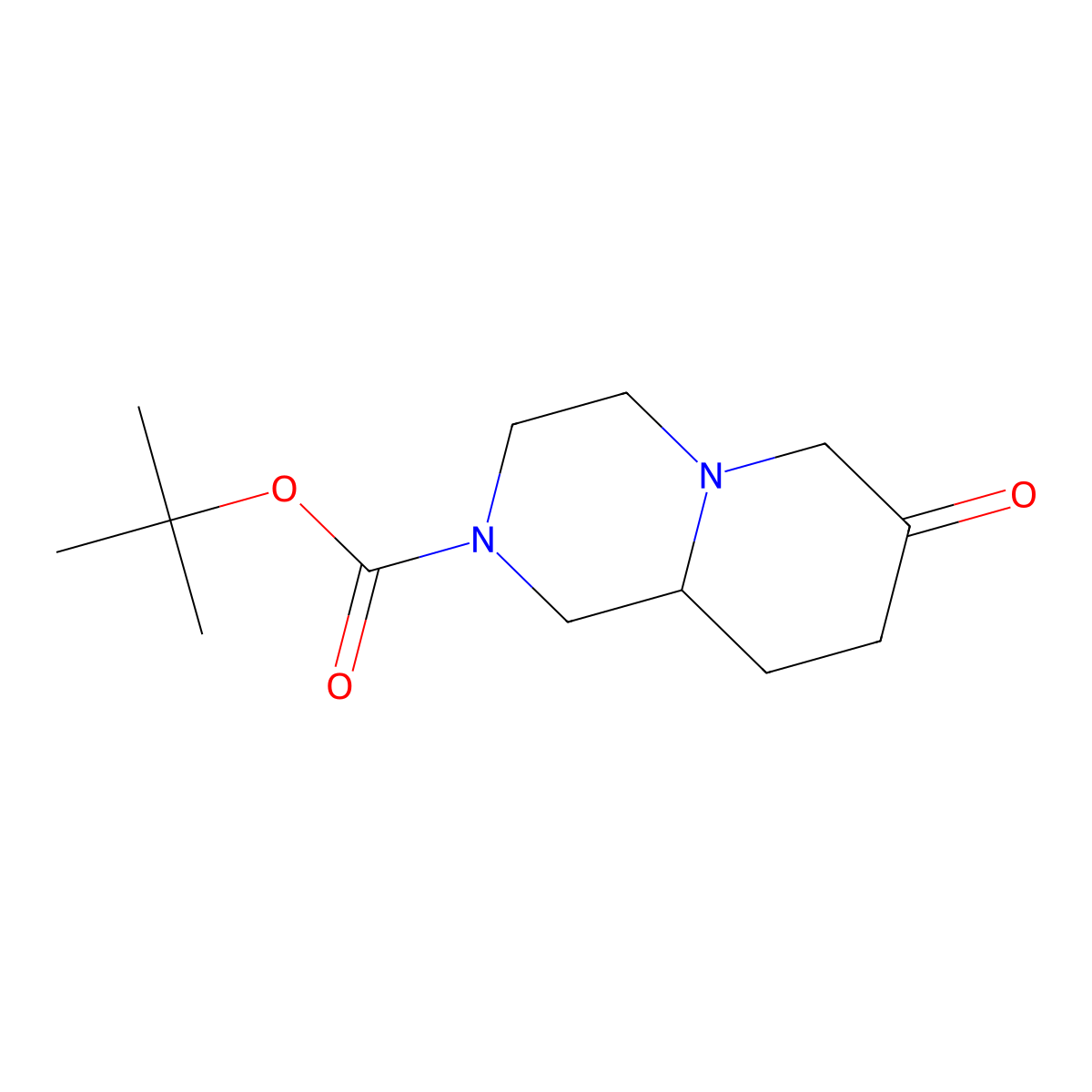 tert-butyl 7-oxo-octahydro-1H-pyrido[1,2-a]pyrazine-2-carboxylate molecular structure, CAS 1260863-04-4