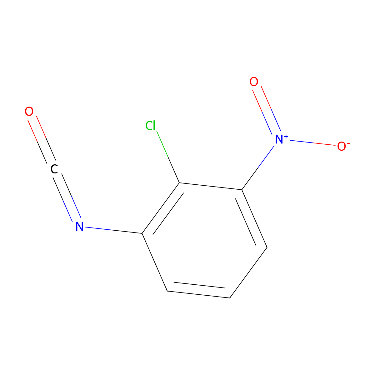 2-Chloro-1-isocyanato-3-nitrobenzene molecular structure, CAS 1260863-18-0