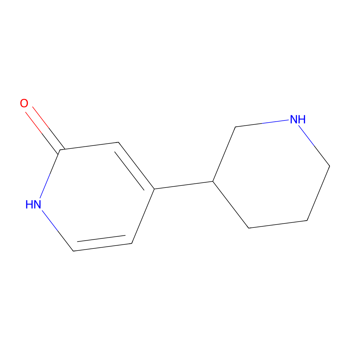 2-Hydroxy-4-(piperidin-3-yl)pyridine molecular structure, CAS 1260863-26-0