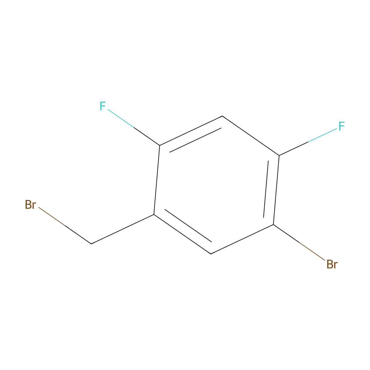 1-Bromo-5-(bromomethyl)-2,4-difluorobenzene molecular structure, CAS 1260863-32-8