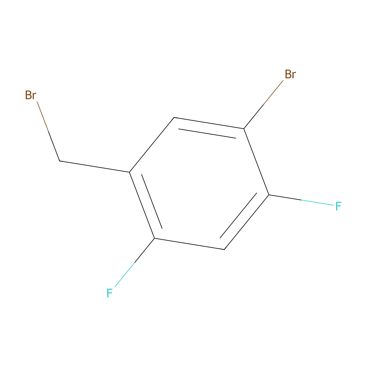 1-Bromo-5-(bromomethyl)-2,4-difluorobenzene molecular structure, CAS 1260863-32-8