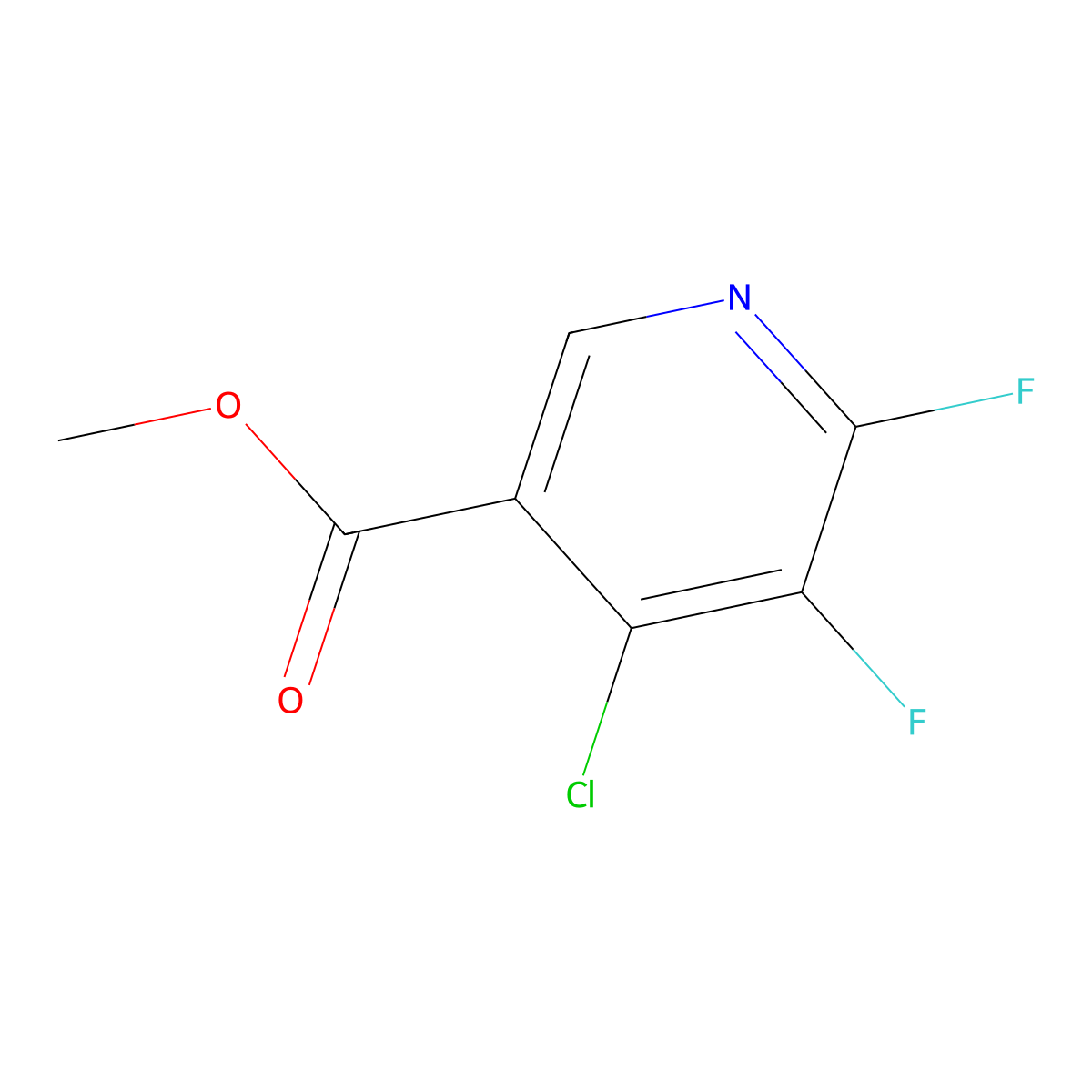 Methyl 4-chloro-5,6-difluoronicotinate molecular structure, CAS 1260863-37-3