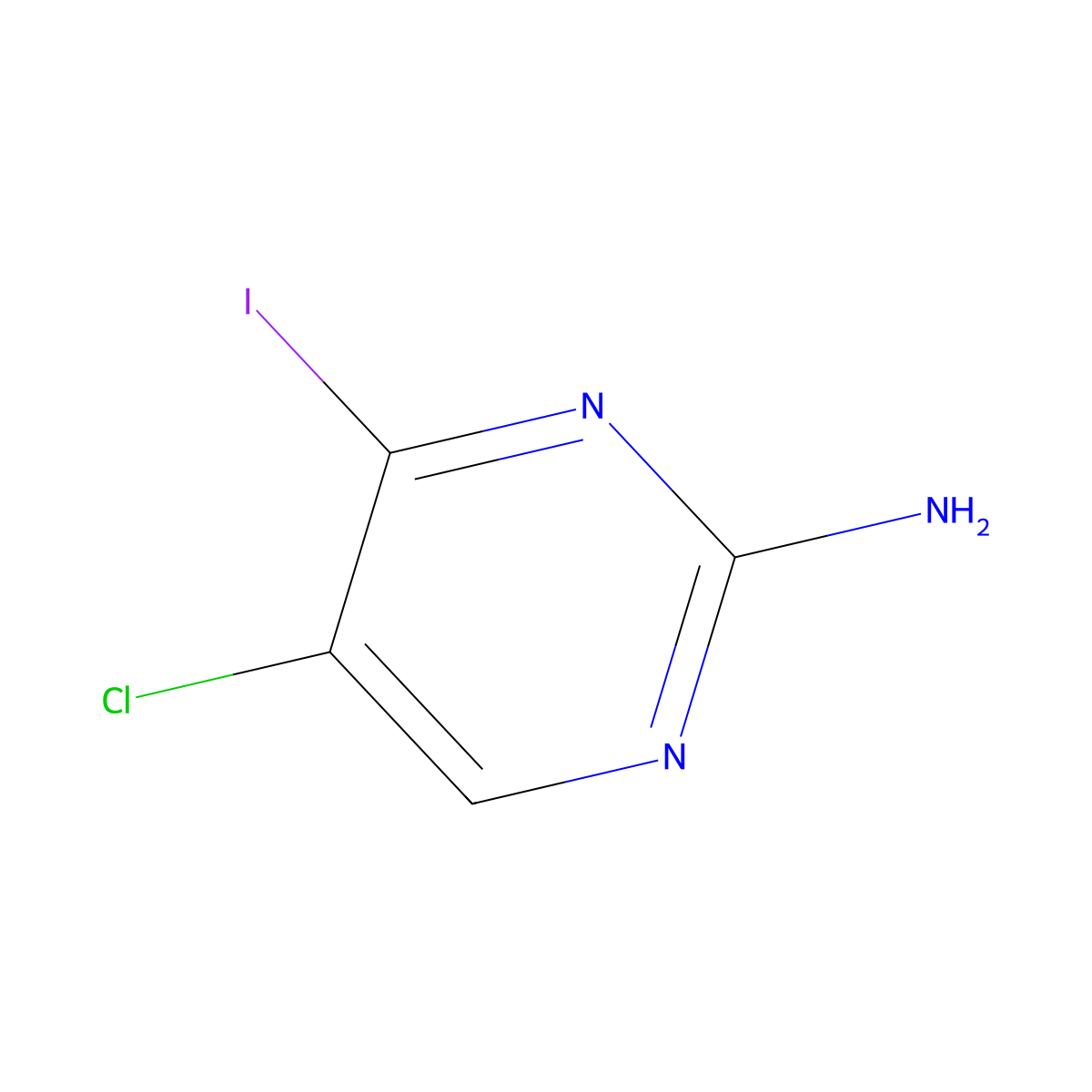 5-Chloro-4-iodopyrimidin-2-amine molecular structure, CAS 1260863-63-5