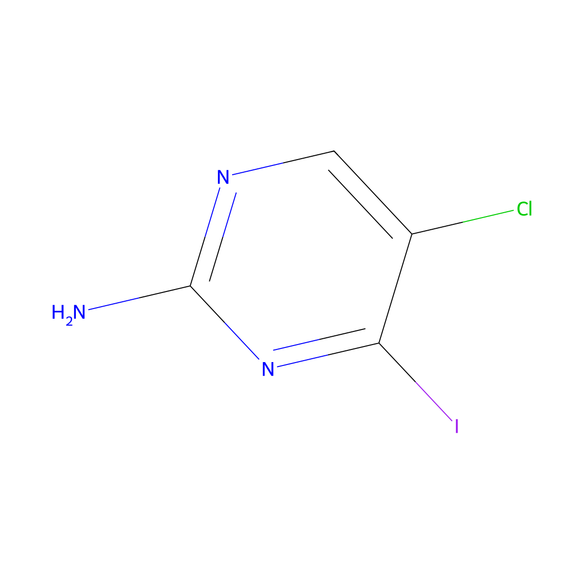 5-Chloro-4-iodopyrimidin-2-amine molecular structure, CAS 1260863-63-5