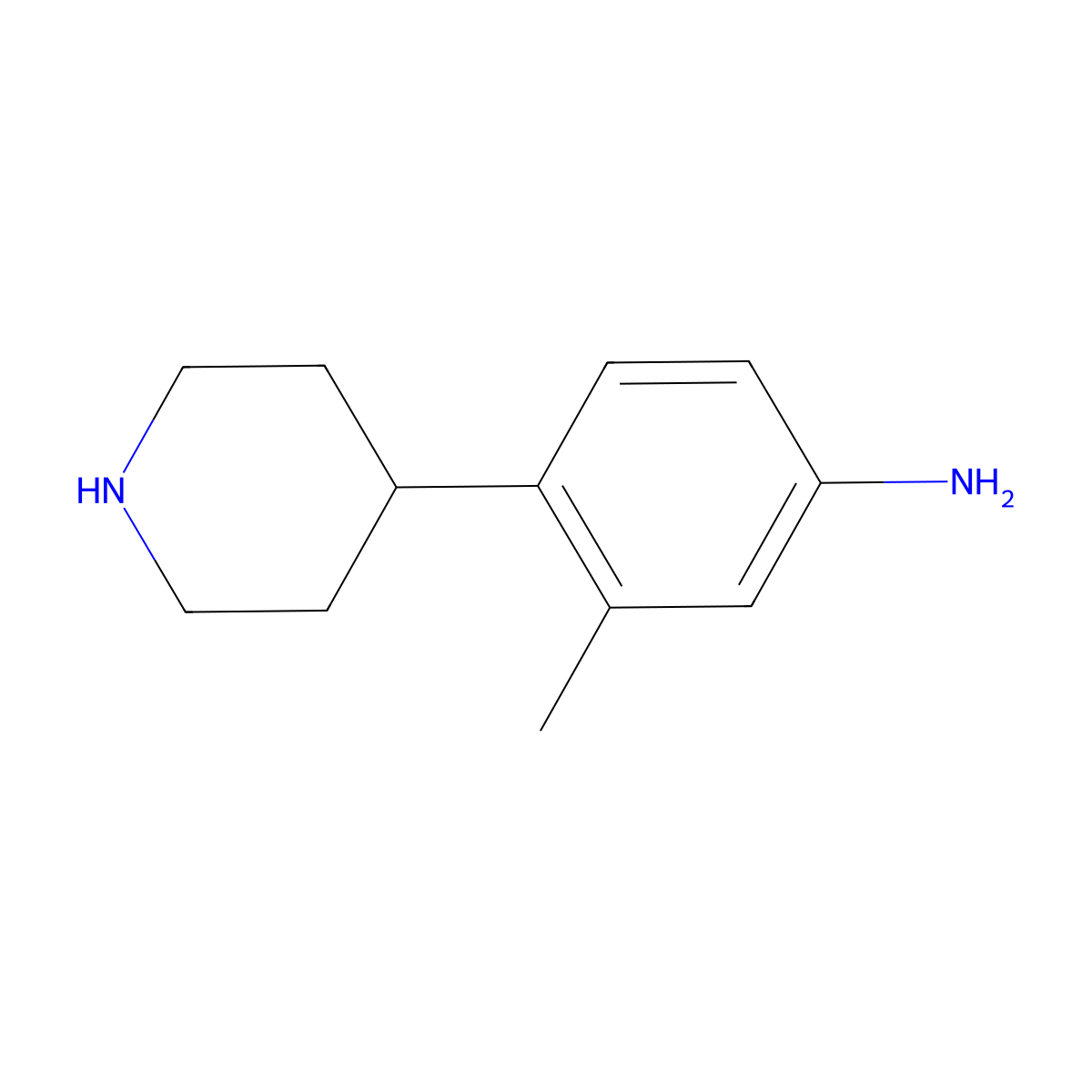 3-Methyl-4-(piperidin-4-yl)aniline molecular structure, CAS 1260864-79-6
