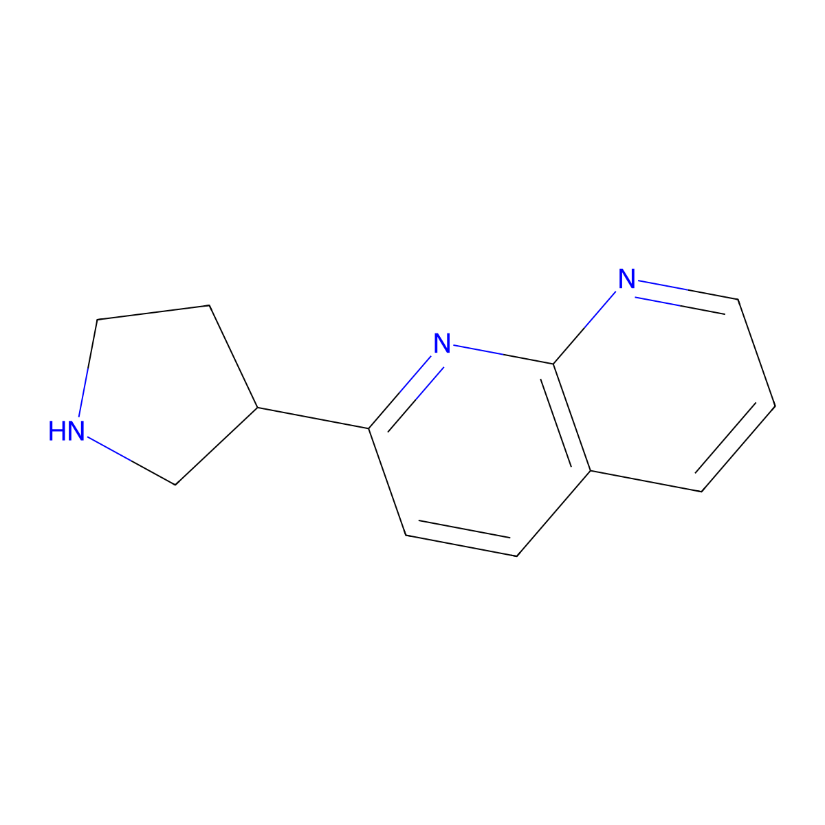 2-(Pyrrolidin-3-yl)-1,8-naphthyridine molecular structure, CAS 1260865-32-4