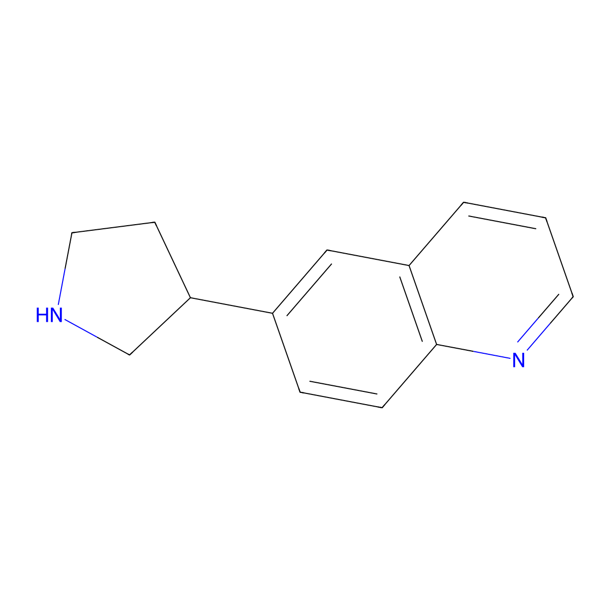 6-(Pyrrolidin-3-yl)quinoline molecular structure, CAS 1260865-51-7