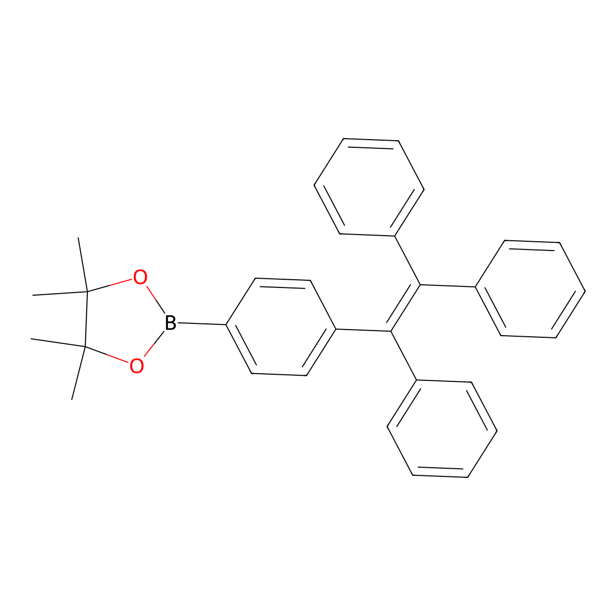 4,4,5,5-Tetramethyl-2-(4-(1,2,2-triphenylvinyl)phenyl)-1,3,2-dioxaborolane molecular structure, CAS 1260865-91-5